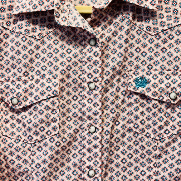 CINCH WOMEN'S LONG SLEEVE BUTTON-DOWN WESTERN SHIRT, Size L - Picture 3 of 7